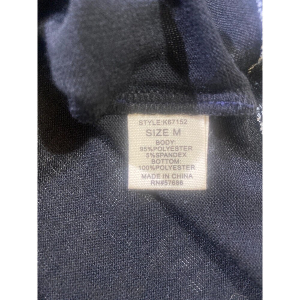 Women's Me & U Top Long Sleeve Shirt with plaid trimming Sz Medium - Picture 9 of 9
